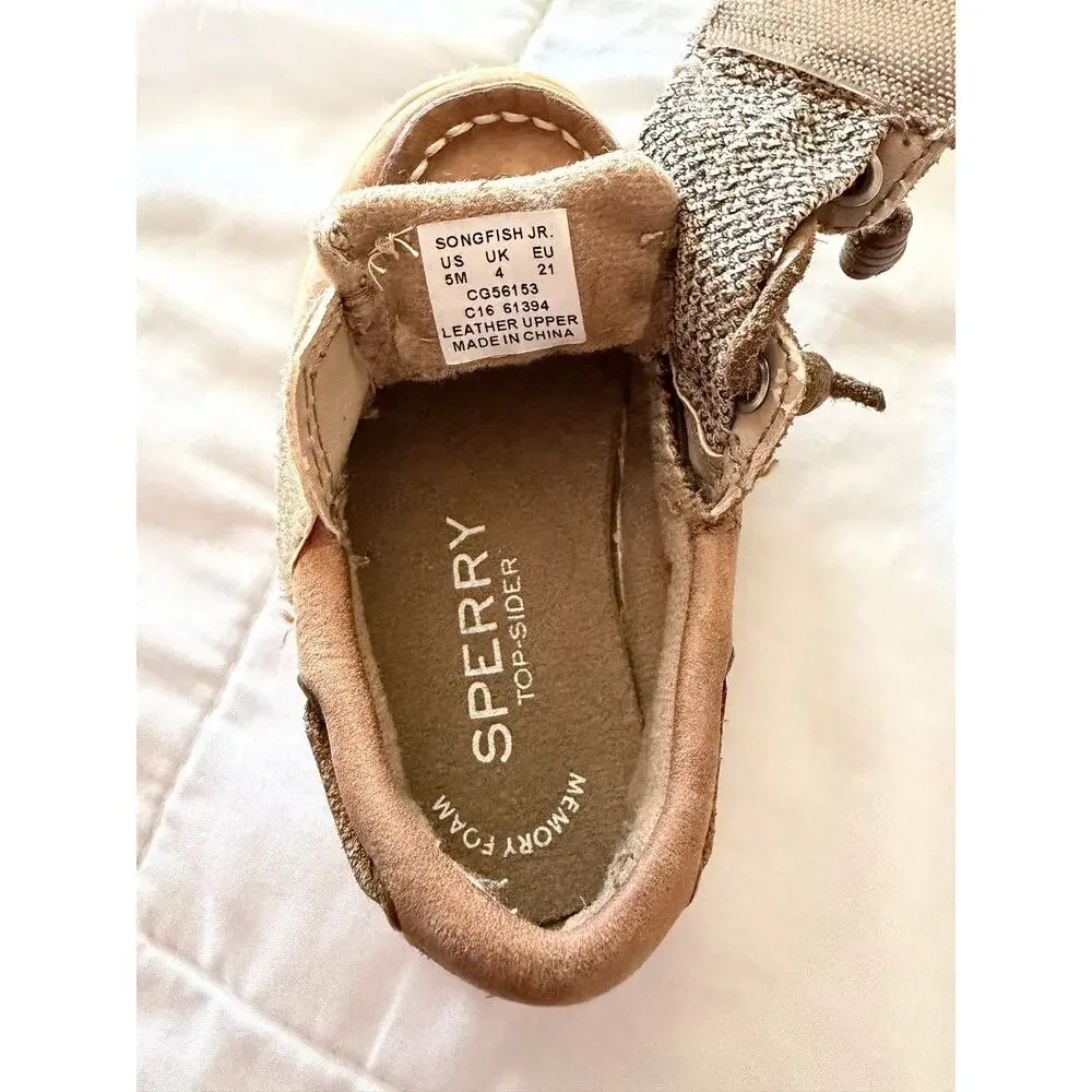 Sperry Brown Top-Side Toddler Boat Shoes Sz 5M Church Dress Up Shoes